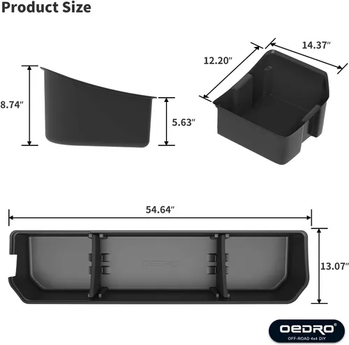 Vista 7 de oEdRo Almacenamiento debajo del asiento apto para Ford F-150 F150 SuperCrew/Crew Cab 2015-2025, F-250/F-350/F-450/F-550 Super Duty 2017-2024