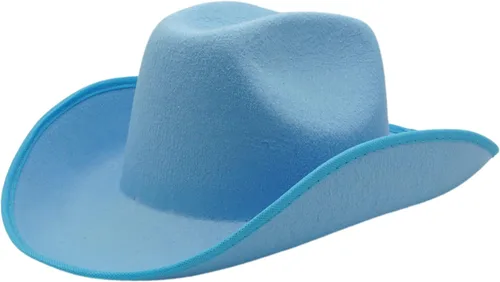 Vista 6 de 4E's Novelty Sombrero de vaquero para mujeres y hombres, sombrero de vaquera de fieltro para adultos, accesorios de vestir para fiesta occidental