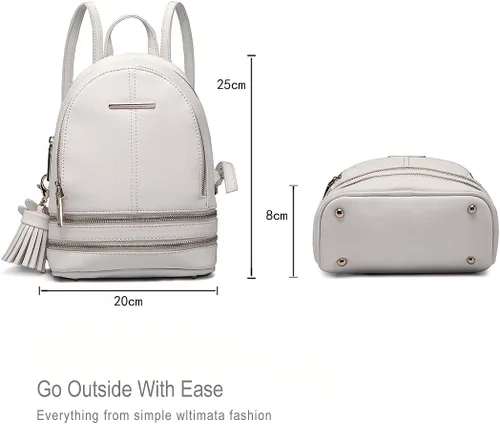 Vista 5 de MISS LULU Bolsos para mujer, Blanco, Normal