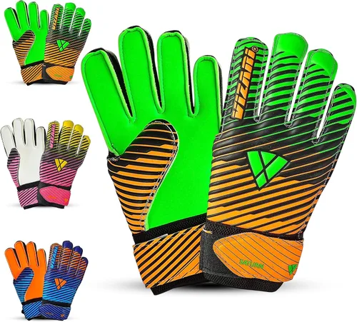 Vista 6 de Vizari Saturn Soccer Goalie Goalkeeper Gloves for Kids Youth & Adults, Football Gloves with Grip Boost Padded Palm and fingersave Flat Cut