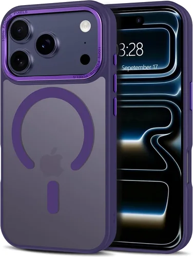 Vista 159 de Anuck - Funda magnética para iPhone 11 compatible con MagSafe, carcasa trasera mate translúcida dura, borde de TPU, delgada, resistente a impactos