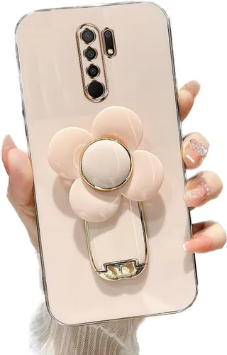 Vista 53 de Miagon - Funda con soporte para Xiaomi Redmi A1, galvanizado suave TPU protector delgado a prueba de golpes con molinete giratorio soporte de flores
