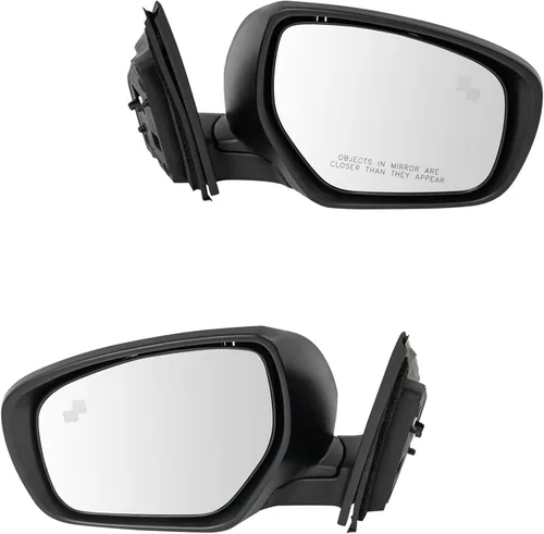 Vista 248 de TRQ Conjunto de 2 piezas de espejo lateral para conductor y pasajero, ajuste eléctrico, sin calefacción, sin memoria, color negro, compatible