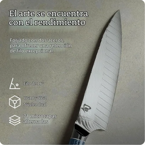 Vista 3 de Shun Shiranami Cuchillo de chef de 8