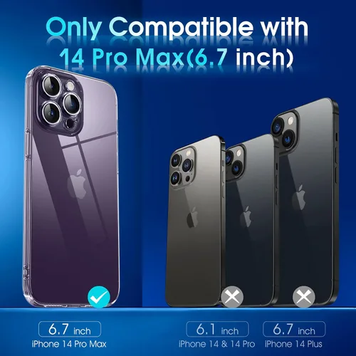 Vista 860 de Supdeal Funda cristalina transparente para iPhone 11, [No se amarillea] [Protección de la cámara] [Probado contra caídas de grado militar] Funda