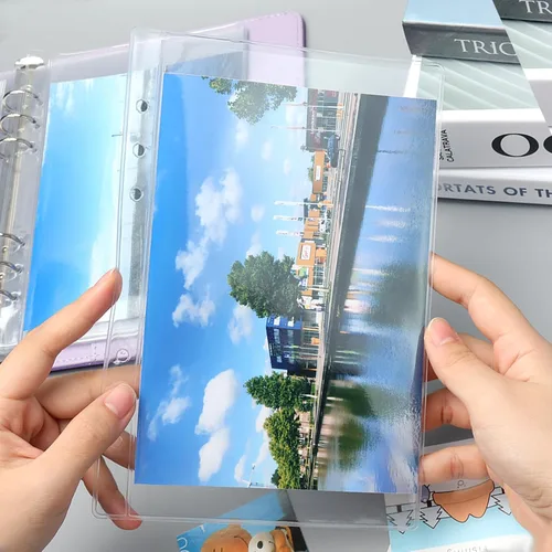 Vista 5 de NatSumeBasics 12 bolsillos A5 para carpeta transparentes sin cremallera, sobres de presupuesto para efectivo de 5 x 8 pulgadas, protectores de hojas