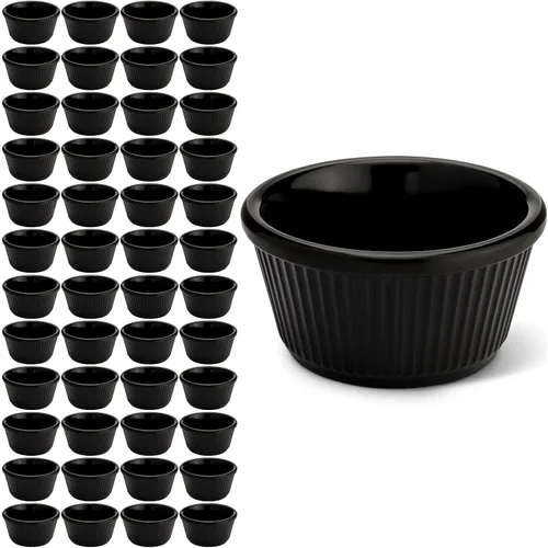 Vista 13 de Carlisle FoodService Products Tazón de plástico para salsa Ramekin para el hogar y el restaurante, plástico, 4 onzas, color negro