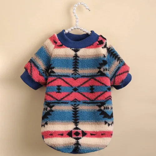 Vista 4 de Sudadera con capucha para perro, suéter acolchado de Navidad para gatos, pijama para cachorros, overol para perro, ropa para mascotas, trajes