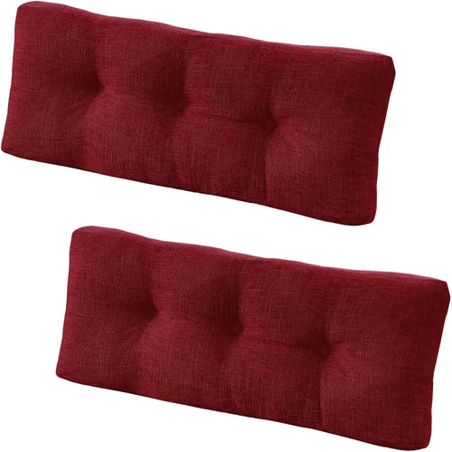 Vista 28 de downluxe Cojín de banco de interior para muebles de interior, cojín de asiento de banco de espuma texturizada, antideslizante, copetudo, 36 x 14 x 4