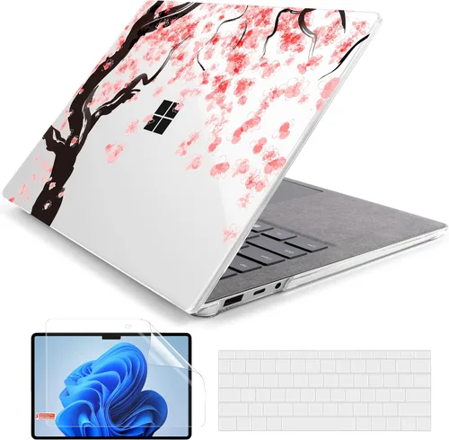 Vista 41 de Batianda Funda personalizable para portátil Microsoft Surface 5 4/3 de 13,5 pulgadas con reposamanos Alcantara modelo 1950/1867, carcasa rígida