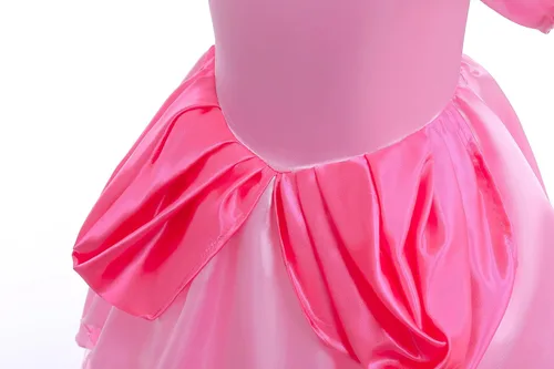 Vista 6 de WOPLAY Princess Dress for Girls,Girl's Princess Peach Costume for Kids Cosplay Party Dress Up