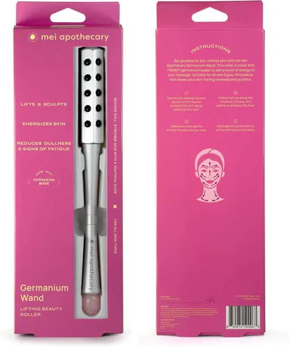 Vista 4 de Mei Apothecary Varita de germanio que levanta el rodillo facial Herramienta de masaje facial para rejuvenecimiento de la piel, antienvejecimiento