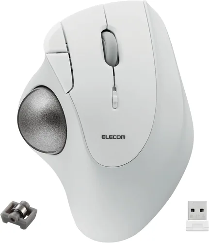 Vista 14 de ELECOM Diseño de comodidad ergonómica Trackball IST Inalámbrico 2.4GHz Conectar, Seguimiento súper suave con rodamiento de bolas rodantes, Bola