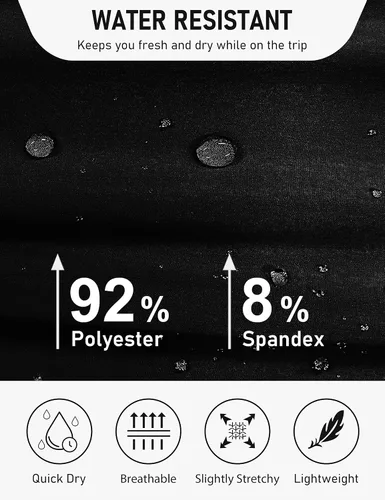 Vista 5 de MoFiz Pantalones de senderismo para mujer, ligeros, de secado rápido, con bolsillos con cremallera