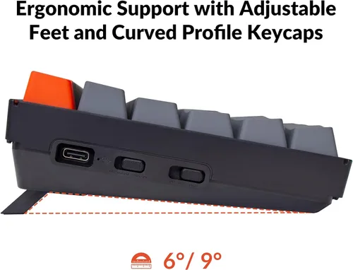 Vista 7 de Keychron K4 Teclado mecánico inalámbrico Bluetooth 51con cable USB compacto 96 diseño 100 teclas teclado de computadora Gateron G Pro interruptor