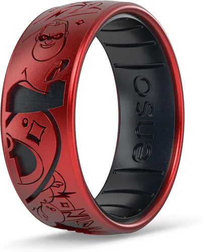 Vista 10 de Enso Rings Disney Pixar Collection - Anillos clásicos de silicona grabados - Diseño cómodo y flexible
