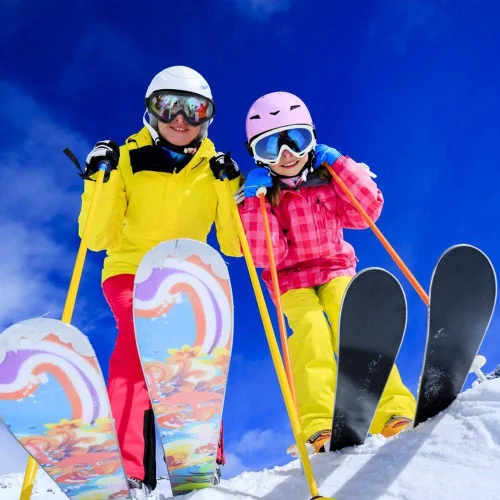 Vista 9 de Peicees Paquete de 2 gafas de esquí para mujeres, hombres, niños, deportes de nieve, motocicleta, snowboard