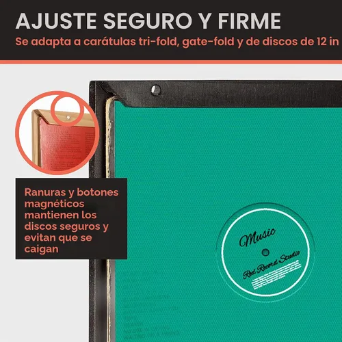 Vista 3 de KAIU Marco de Discos de Vinilo – Marcos de Álbum de Madera Maciza para Discos de Vinilo, Accesorios, Regalos para Montar en la Pared, Cubierta