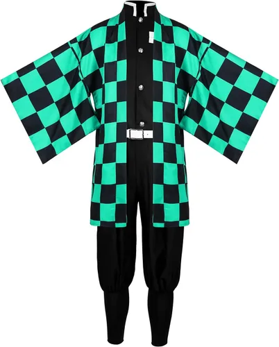Vista 2 de Tanjirou Zenitsu Cosplay Costume Japanese Anime Kimono Outfit Halloween