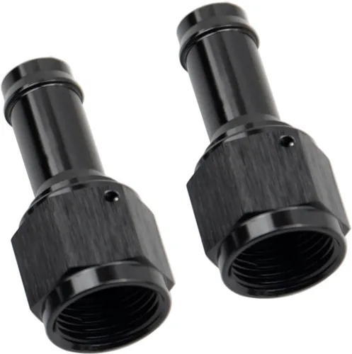 Vista 20 de Recta 6AN hembra giratoria a 1/4 "empuje en manguera adaptador de montaje de púas aluminio negro
