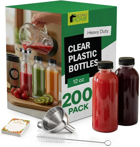Vista 15 de EconoHome 16oz, paquete de 100 botellas de jugo sin BPA, a prueba de fugas