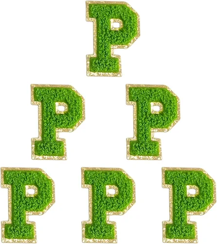Vista 49 de 6 parches de letras de felpilla autoadhesivas de 2 pulgadas, parches de letras universitarias de la A a la Z, parche de reparación bordado