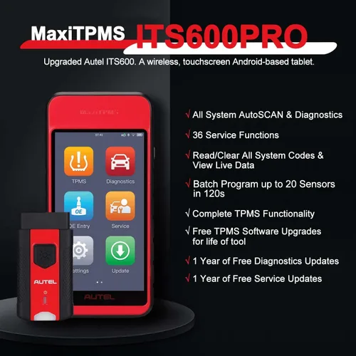 Vista 2 de Autel MaxiTPMS ITS600Pro herramienta de programación TPMS con TPMS completo, actualización 2025 de ITS600, todos los diagnósticos del sistema