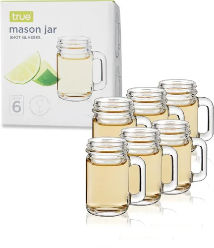 Vista 10 de Vaso de Chupito Clásico Verdadero, Vasos de Chupito Lisos Perfectos para Tequila y Whisky, Vaso de Medida Reutilizable, Juego de 6, 1.5 oz