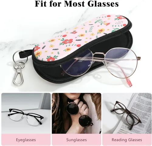 Vista 171 de MoKo - Estuche suave, ultra ligero, de neopreno, para lentes de sol, con cremallera y clip para cinturón