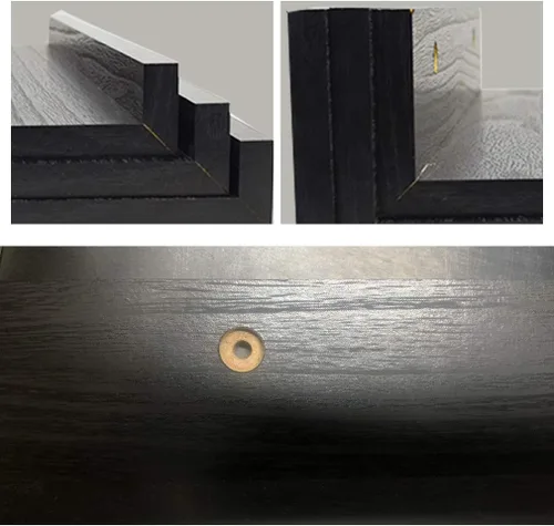 Vista 5 de Lavezee Juego de 3 estantes flotantes montados en la pared de 24 pulgadas, color negro, repisa para cocina, sala de estar, dormitorio, oficina