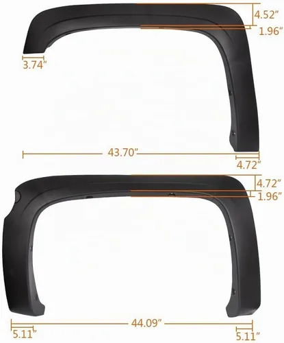 Vista 7 de ALLGOOD Guardabarros de rueda compatibles con Chevy Silverado 1500 2007-2013 Fleetside de 69.3 pulgadas para cama corta de doble cabina, solo
