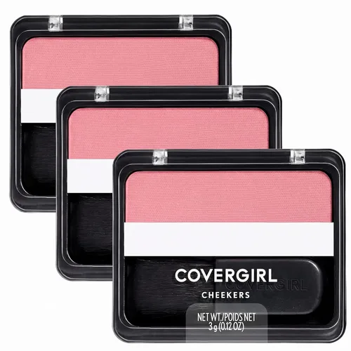 Vista 11 de Covergirl - Rubor Cheekers, fórmula suave, mezclable y ligera, aspecto fácil y natural, 100% libre de crueldad 105 seda rosa