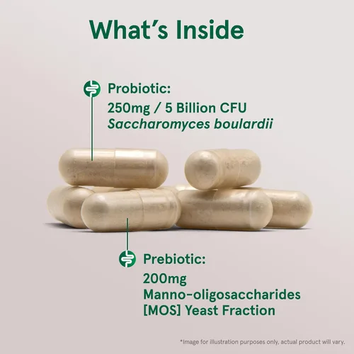 Vista 3 de Suplemento de Jarrow Formulas Sacharomyces boulardii y MOS, SAC, individual, 1, 1
