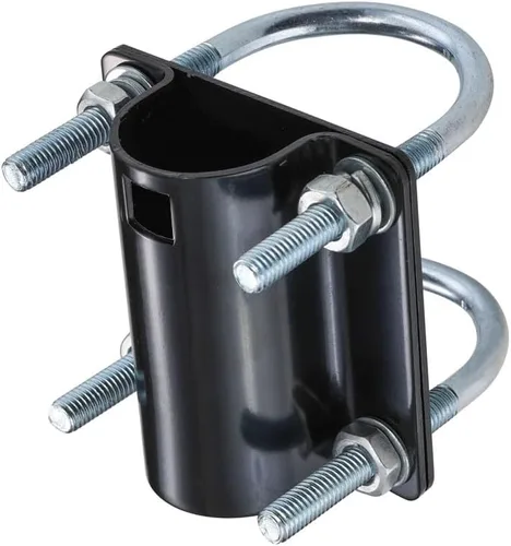 Vista 9 de Soporte de abrazadera de doble perno en U para antena Starlink, adaptador de poste para montaje en riel de escalera Rv, universal