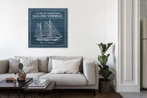 Vista 4 de Jaxson Rea Mary Urban - Lienzo envuelto en galería "Vintage Sailing Knots XI
