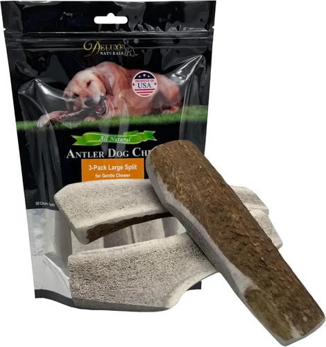 Vista 23 de 2 x 1 libra cuernos de alce masticables pequeños mixtos enteros y partidos para perros de juguete a pequeños de menos de 20 libras (5-7+ pulgadas)