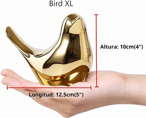 Vista 4 de FANTESTICRYAN Estatuas de pájaros pequeños, decoración dorada para el hogar, estilo moderno, adornos decorativos para sala de estar, dormitorio