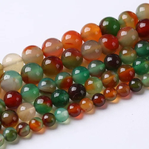 Vista 104 de 100 cuentas de piedra multicolor natural de 0.236 pulgadas (0.236 in), cuentas espaciadoras sueltas redondas para hacer pulseras, collares, aretes