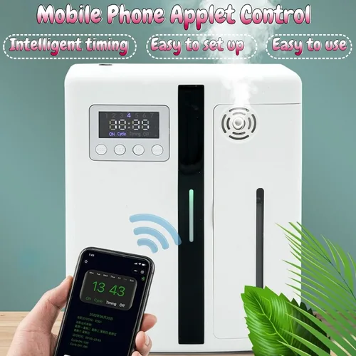 Vista 2 de Difusor de aroma, difusor de aromaterapia Bluetooth para el hogar, difusor inteligente de aroma de aire con cabezal atomizador desmontable