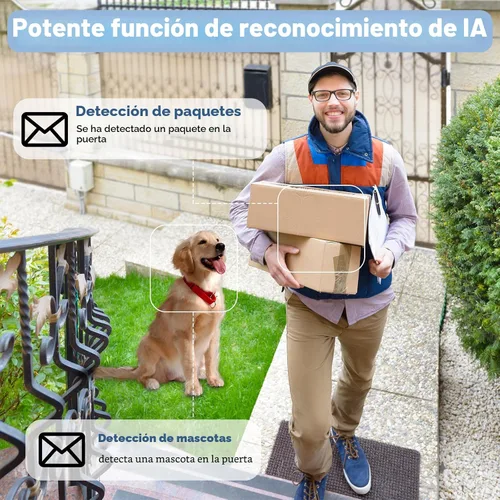 Vista 4 de Cámara de seguridad oneware con cable, cámaras inalámbricas 2.4G/5G para interior y exterior para seguridad del hogar con sensor de movimiento