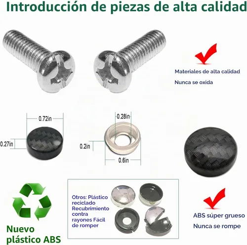 Vista 8 de BGMVFK Marco de matrícula de fibra de carbono, paquete de 2 unidades, soporte negro para placa de automóvil