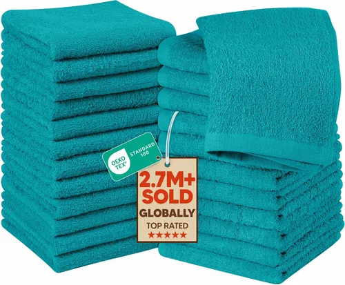 Vista 35 de Utopia Towels Juego de 12 paños de algodón – 100% algodón hilado en anillo, paños de franela de alta calidad, altamente absorbentes y suaves al
