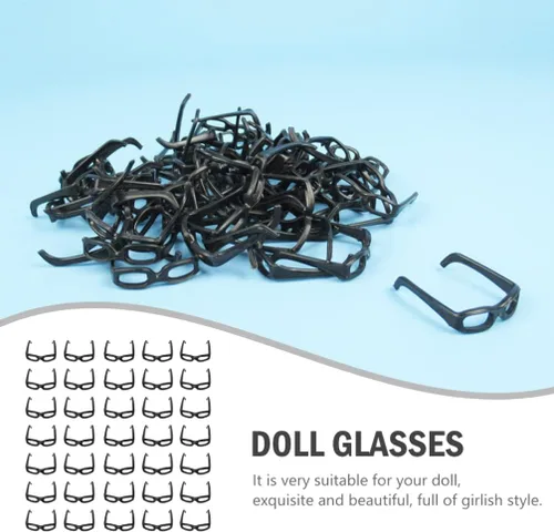 Vista 9 de 60 lentes de sol para muñeca, mini anteojos negros para accesorios de disfraces, manualidades