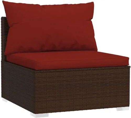 Vista 5 de SKM 13 Piece Patio Lounge Set with Cushions Brown Poly Rattan (104.74 KG/230.428 LBS)