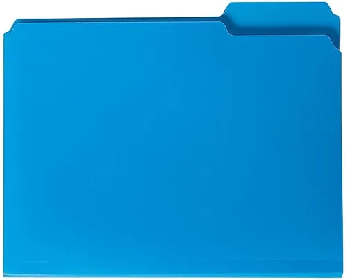 Vista 3 de Smead - Carpeta archivadora de poliéster, lengüeta cortada 1/3, tamaño carta, azul, 24 por caja (10503)
