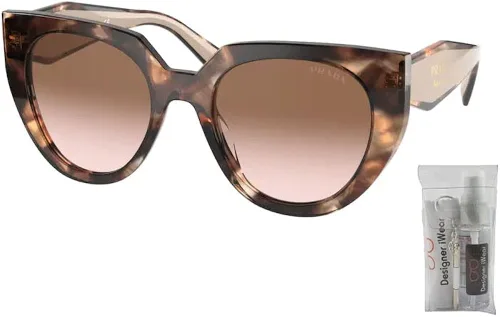 Vista 2 de Prada PR14WS Cat Eye Sunglasses for Women BUNDLE With Designer iWear Complimentary Eyewear Kit