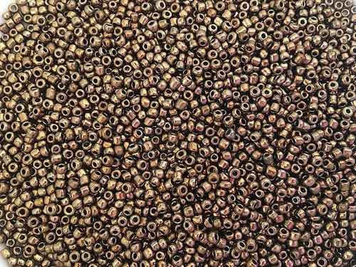 Vista 37 de Tamaño de las cuentas de semillas: 11/0 50 gr / 1.76 oz (ámbar plateado forrado)