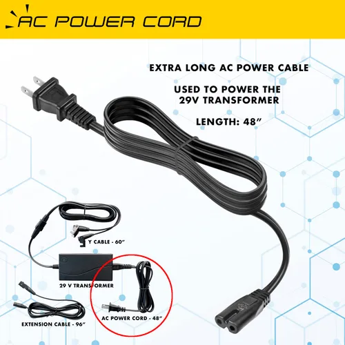 Vista 7 de Kit transformador universal de fuente de alimentación dual para muebles reclinables eléctricos, sillas elevadoras, sofás o seccionales, cable