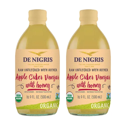 Vista 14 de De Nigris Vinagre de sidra de manzana orgánico crudo y sin filtrar 16,9 oz