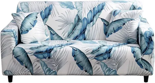 Vista 25 de HOOBUY Funda de sofá estampada, Funda elástica para sillón, funda de sofá biplaza con patrones para sillón con cojines de 2 plazas, Juego de sofá Bd